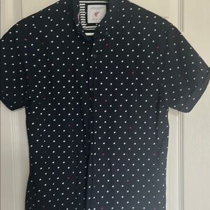 Men's Navy Polka Dot Shirt